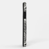 Coques Case-Mate iPhone Noir et blanc paisley (Dos/Droite)