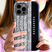 Coques Case-Mate iPhone Noir Et Blanc Porte-Noir Nom Personnalisé