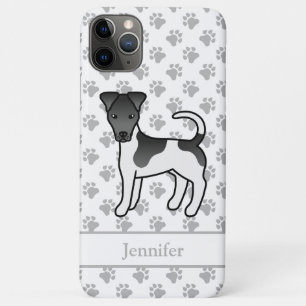 Case-Mate iPhone Case Noir et blanc Renard Lisse Terrier Chien et nom