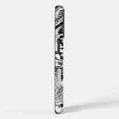 Coques Case-Mate iPhone Noir et Bleu Yeux Design Tiger (Verso / Droite)