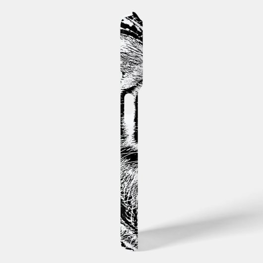 Coques Case-Mate iPhone Noir et Bleu Yeux Design Tiger (Verso / Droite)