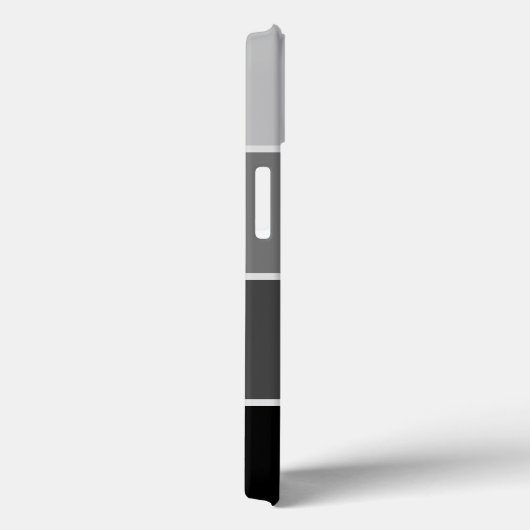 Coques Case-Mate iPhone Noir et gris | Ombre Stripes avec script (Verso / Droite)