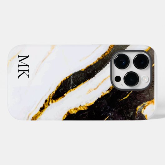 Coques Case-Mate iPhone Noir et Marbre blanc (Verso (horizontal))