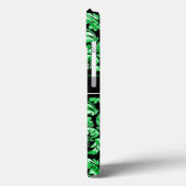 Coques Case-Mate iPhone Noir et métal vert Damask (Verso / Gauche)