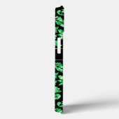 Coques Case-Mate iPhone Noir et métal vert Damask (Verso / Droite)