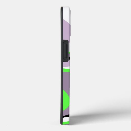 Coques Case-Mate iPhone Noir et néon vert fluide Abstrait (Verso / Droite)