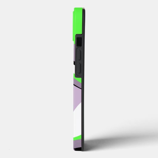 Coques Case-Mate iPhone Noir et néon vert fluide Abstrait (Verso / Gauche)