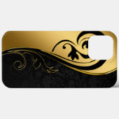Coques Case-Mate iPhone Noir et or (Verso (horizontal))