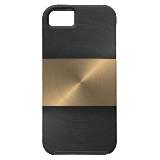 Coques Case-Mate iPhone Noir et or (Dos)