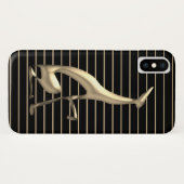 Coques Case-Mate iPhone Noir et or chic (Dos (Horizontal))