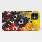Coques Case-Mate iPhone Noir et orange floral (Dos (Horizontal))