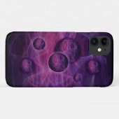 Coques Case-Mate iPhone noir et rose d'art de fractale de cas de l'iPhone (Dos (Horizontal))