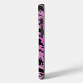 Coques Case-Mate iPhone Noir et rose du néon funky (Verso / Gauche)
