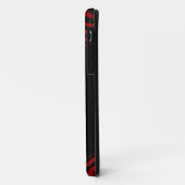 Coques Case-Mate iPhone Noir et rouge avec rayures (Dos/Gauche)