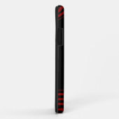 Coques Case-Mate iPhone Noir et rouge avec rayures (Dos/Droite)