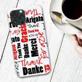 Coques Case-Mate iPhone Noir et rouge Merci Mot Cloud