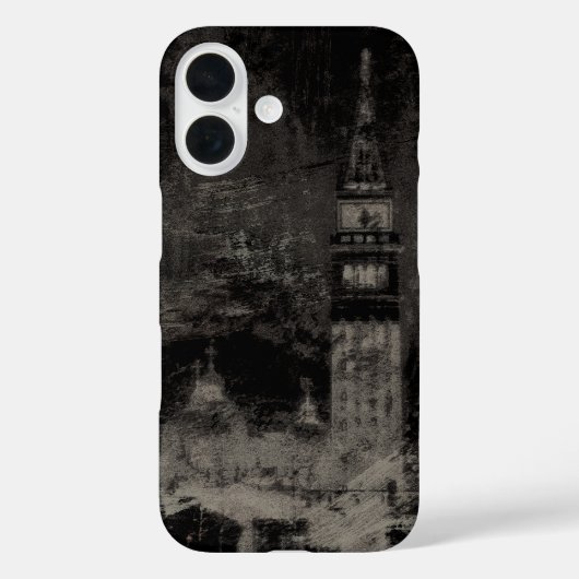 Coques Case-Mate iPhone Noir et Taupe en survol Skyline Venise Italie (Verso)