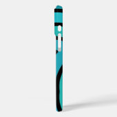 Coques Case-Mate iPhone Noir et Turquois (Verso / Gauche)