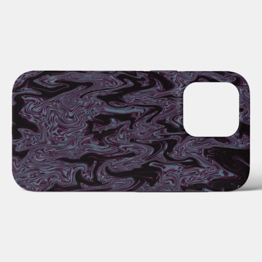 Coques Case-Mate iPhone Noir et violet Wavy (Verso (horizontal))