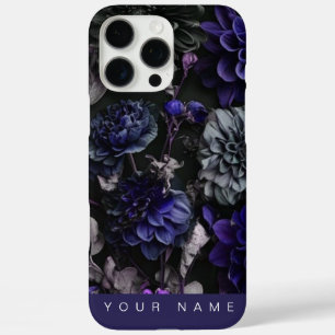 Coques iPhone 16 Pro Max Noir Garden Blue