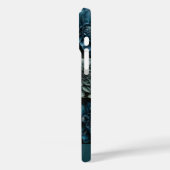 Coques Case-Mate iPhone Noir Garden Turquoise (Verso / Gauche)
