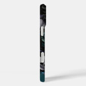 Coques Case-Mate iPhone Noir Garden Turquoise (Verso / Droite)