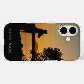 Coques Case-Mate iPhone Noir & Gold Sunset Silhouette Kangaroo Australie (Verso (horizontal))