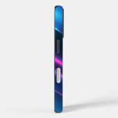 Coques Case-Mate iPhone Noir marine bleu cobalt abstrait (Verso / Droite)