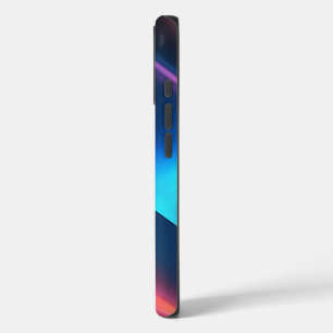 Coques iPhone 16 Noir marine bleu cobalt abstrait