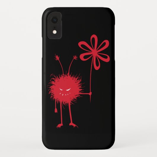 Coques Case-Mate iPhone Noir mauvais d'insecte de fleur (Dos)