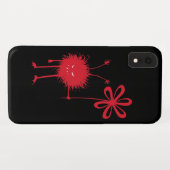 Coques Case-Mate iPhone Noir mauvais d'insecte de fleur (Dos (Horizontal))