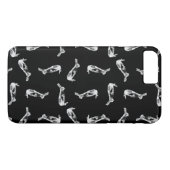 Coques Case-Mate iPhone Noir mignon de lapin de lapin d'art de motif (Dos (Horizontal))