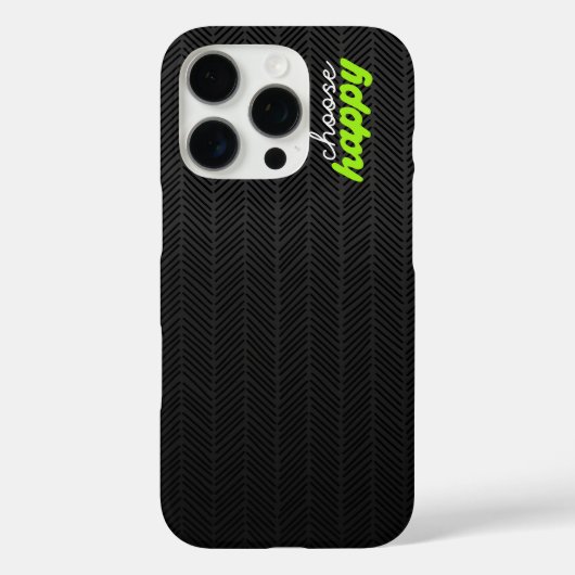 Coques Case-Mate iPhone Noir moderne choisir heureux (Verso)