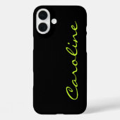 Coques Case-Mate iPhone Noir moderne Décontracté Monogramme personnalisé (Verso)