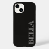 Coques Case-Mate iPhone Noir moderne initial minimal contemporain (Verso)