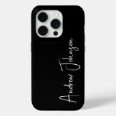 Coques Case-Mate iPhone Noir monogramme (Verso)
