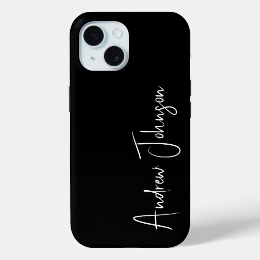 Coques Case-Mate iPhone Noir monogramme (Verso)