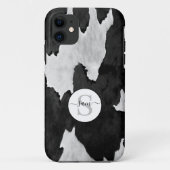 Coques Case-Mate iPhone Noir noir Monogramme Coque-Mate iPhone (Dos)