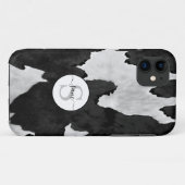 Coques Case-Mate iPhone Noir noir Monogramme Coque-Mate iPhone (Dos (Horizontal))