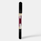 Coques Case-Mate iPhone Noir or bordeaux agate marbre nom script (Verso / Droite)