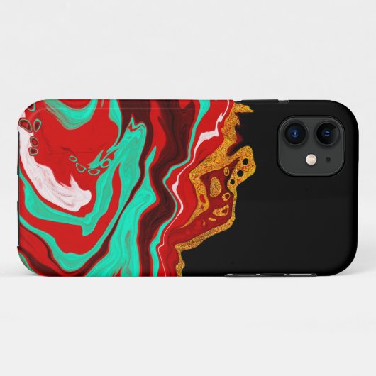 Coques Case-Mate iPhone Noir, Or, Bourgogne, Marbre (Dos (Horizontal))