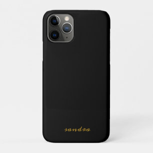 Case-Mate iPhone Case Noir Or Moderne Chic Script Girl Monogramme Nom