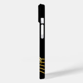 Coques Case-Mate iPhone Noir or notes monogramme (Verso / Gauche)