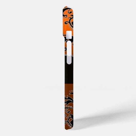 Coques Case-Mate iPhone NOIR ORANGE DOMMASK MONOGRAM Gemstone (Verso / Gauche)