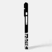 Coques Case-Mate iPhone Noir ornemental Arbre Clef Monogramme (Verso / Gauche)