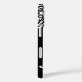 Coques Case-Mate iPhone Noir ornemental Arbre Clef Monogramme (Verso / Droite)
