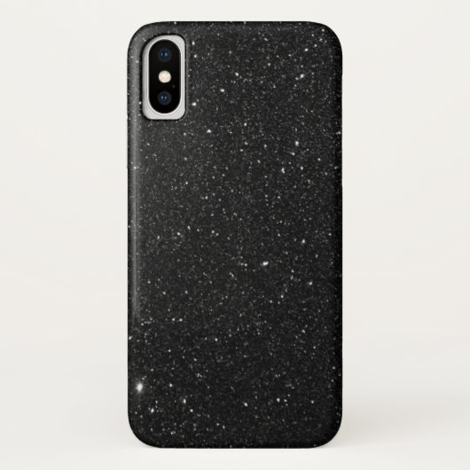 Coques Case-Mate iPhone Noir pailleté brillant scintillant (Dos)