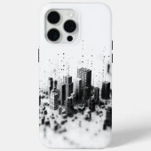 Coques Case-Mate iPhone Noir pointillisme monochromatique architecture de  (Verso)