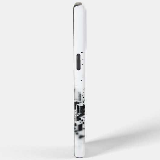 Coques Case-Mate iPhone Noir pointillisme monochromatique architecture de  (Verso / Droite)