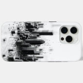 Coques Case-Mate iPhone Noir pointillisme monochromatique architecture urb (Verso (horizontal))